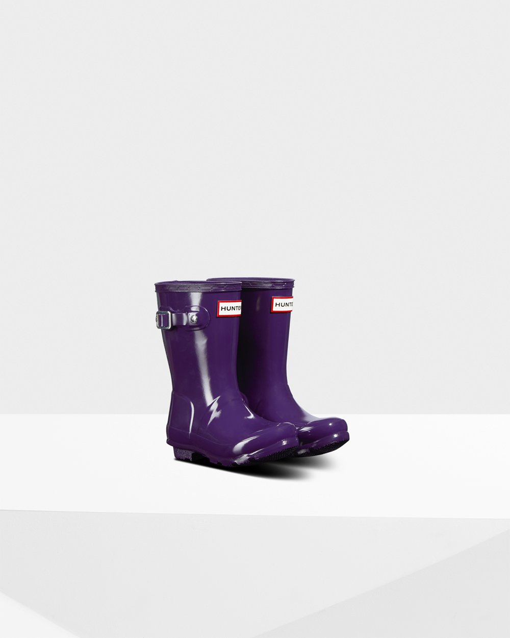 Bottes de Pluie Hunter Original Petits Gloss Enfant Bleu Violette TUEYXKJ-51